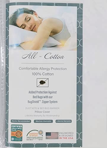 National Allergy Zippered Pillow Protector - 15x23 - White - 300 Thread Count