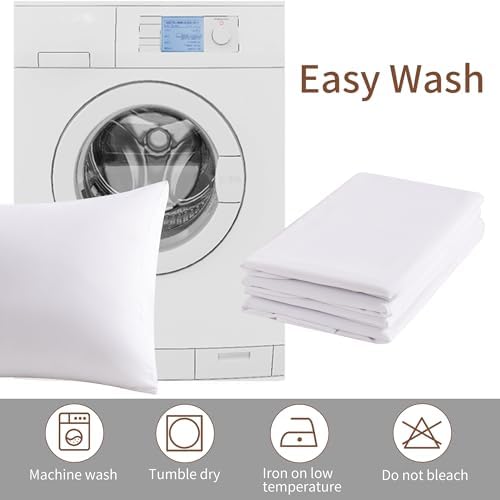 CULVE 24-Pack White Pillowcases Standard Size 20x26