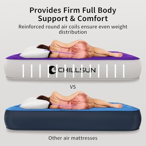 CHILLSUN Twin Air Mattress with Built-in Pump 1