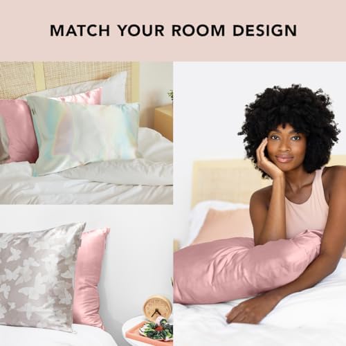 Kitsch Satin Pillowcase with Zipper - Blush Cooling Wrinkle-Free