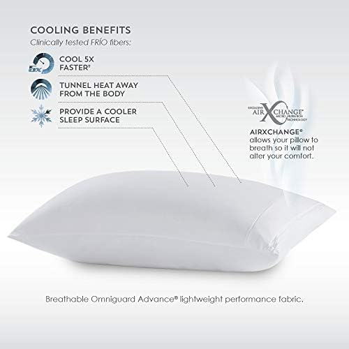 PureCare FRO Cooling Pillow Protector Queen White