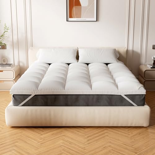 RV Short Queen Mattress Topper - Soft Pillow Top for Camper Beds