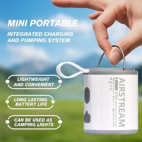 Yoocylii 3-in-1 Air Pump with LED Light and Vacuum Function