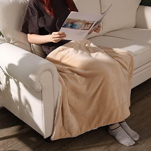 NANPIPER Soft Sherpa Blanket for Babies Reversible Winter Throw