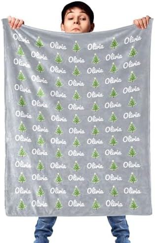 Customizable Tree Blanket with Name - Personalized Throw Blanket