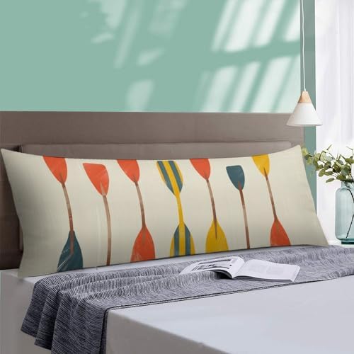 MaSiledy Colorful Body Pillow Cover 20x54inch