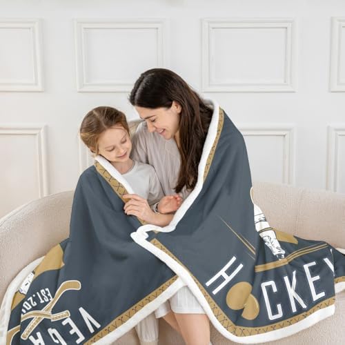 Feelyou Sherpa Fleece Throw Blanket for Ice Hockey Fans
