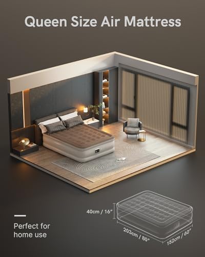 NatraCalm Queen Air Mattress with Built-in Pump