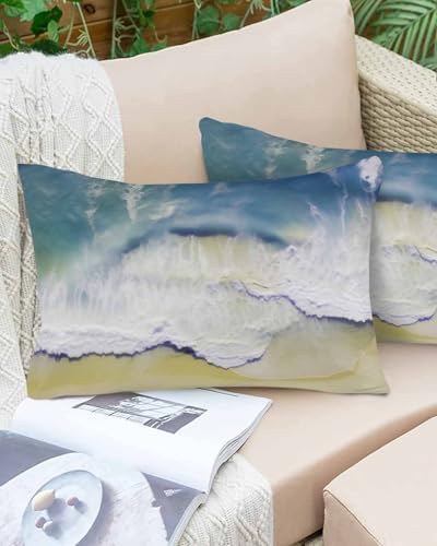 Waterproof Pillow Protector 2 Pack - 12x20 Inch Zipper Encasement