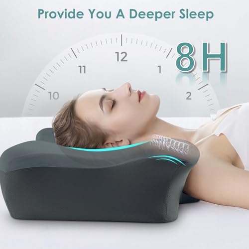 Silkena Cervical Neck Pillow for Side Back Stomach Sleepers