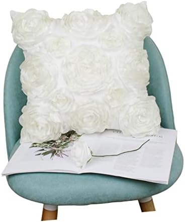 KICHOUSE 42x42cm Rose Throw Pillow Covers for Sofa and Car Seat