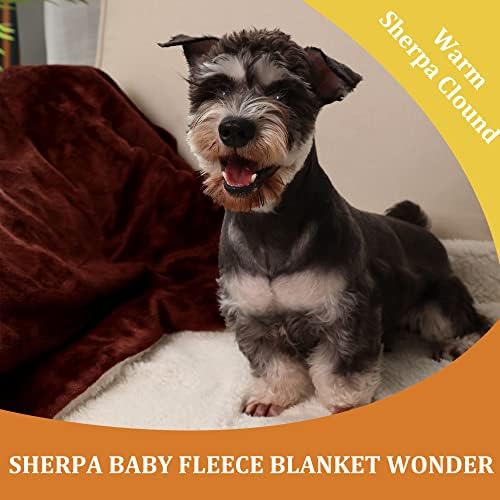 NANPIPER Baby Sherpa Throw Blanket 30x40 Inches Brown
