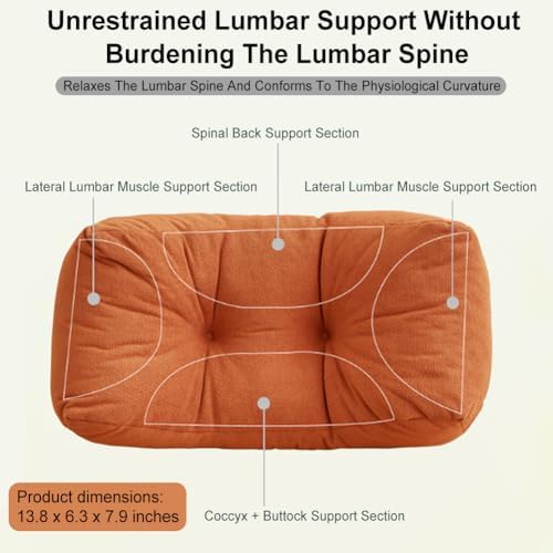 Chpbolly Ergonomic Lumbar Support Pillow for Desk Car Home