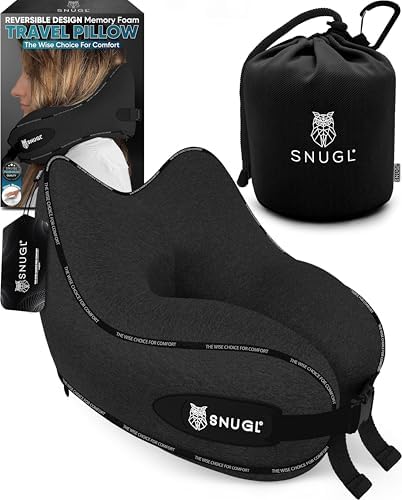 SNUGL Travel Pillow Neck Support for Long Flights