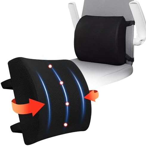 Monomi Lumbar Support Pillow - Black Office Car Use