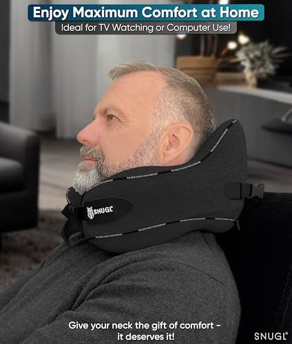 SNUGL Travel Pillow Neck Support for Long Flights