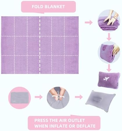 Nenolix 3 in 1 Travel Blanket Pillow Set - Violet 1