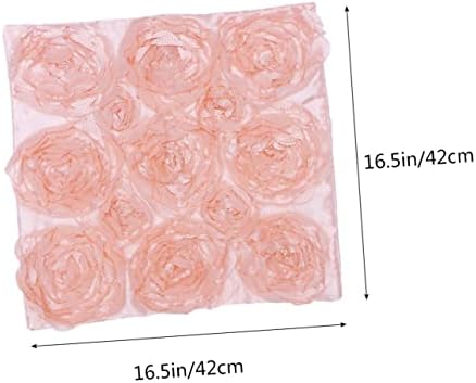 MERRYHAPY Flower Square Pillowcase Rose Embroidery Throw Cover