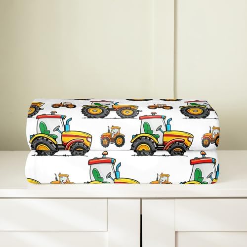 Feelyou Cartoon Excavator Throw Blanket 40x50 Flannel Fleece