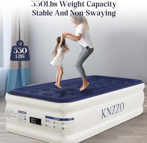 KNZZO Air Mattress Twin with Built-in Pump