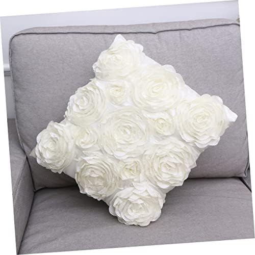 KICHOUSE 42x42cm Rose Throw Pillow Covers for Sofa and Car Seat