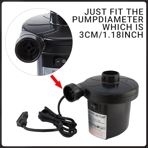 3 Sets Air Pump Nozzles Replacement - Black