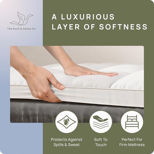 RV Short Queen Mattress Topper - Soft Pillow Top for Camper Beds