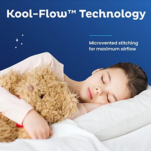 Snuggle-Pedic Pillow Covers - Zippered Kids Protector wKool Flow Technology