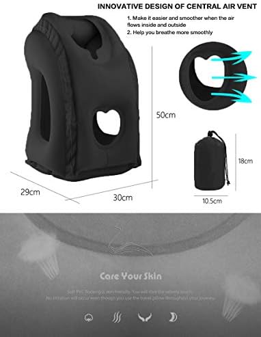 Kimiandy Inflatable Travel Pillow - 45 Neck Support for Comfortable Sleeping