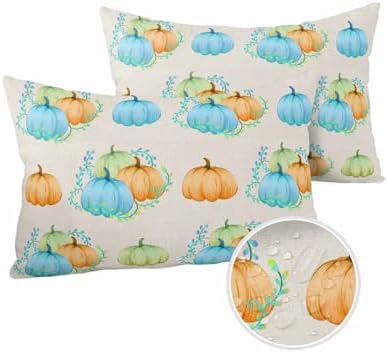 Waterproof Pillow Protectors 2 Pack Retro Beige 12x20 Inch