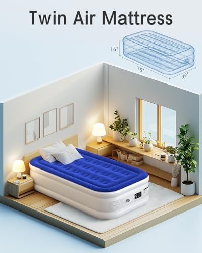 Xsleep Twin Air Mattress with Built in Pump 330 lbs Max