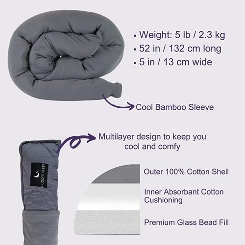 Good Karma Mart Cuddle Sleep Weighted Pillow - Cool Touch Travel Friendly
