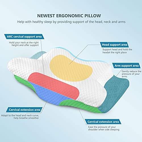 ZAMAT Adjustable Cervical Memory Foam Pillow for Neck Pain Relief