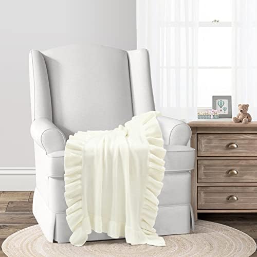 Lush Decor Reyna Soft Ruffle Throw Blanket - Ivory