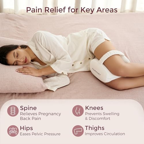 Momcozy Knee Pillow for Side Sleepers Spine Alignment Pregnancy Sciatica Relief