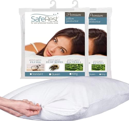 SafeRest Pillow Protector Zippered Waterproof