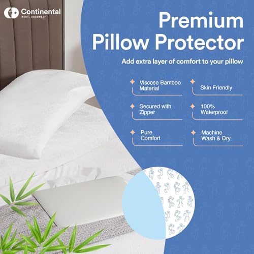 Continental Bedding Bamboo Viscose Pillow Protectors