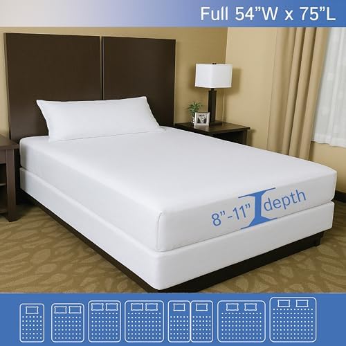 Four Seasons Essentials FullDouble Mattress Encasement 8-11 Inch Waterproof Zippered Protector