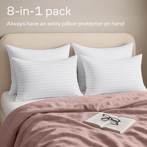 Niagara Sleep Solution Set of 8 Pillow Protectors with Zipper