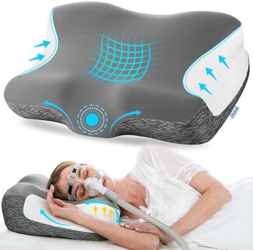 Elviros Cervical Pillow for Neck Pain Relief and CPAP Mask Comfort