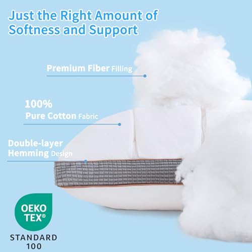 YOUR MOON Soft Pillow Queen - 100 Cotton Shell