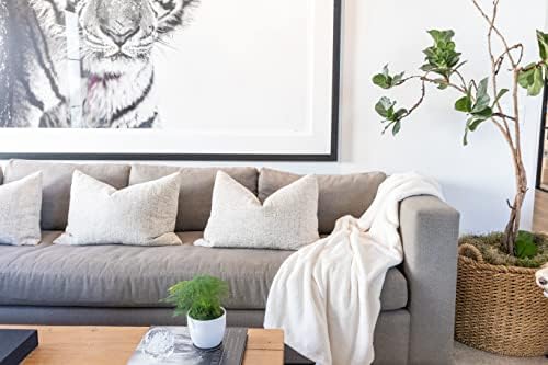 Jennifer Adams Ultra-Plush Throw Blanket 50x70 Ivory