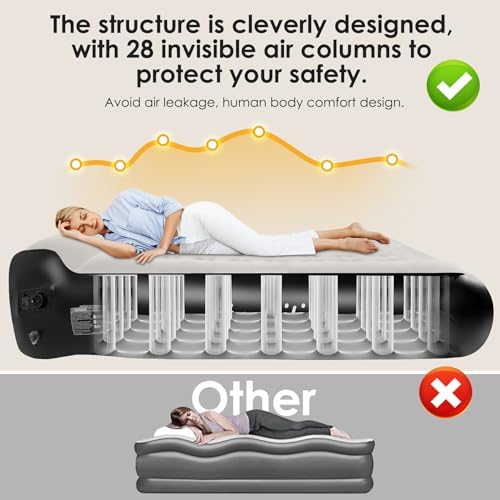 Gaglojti Queen Air Mattress with Built in Pump