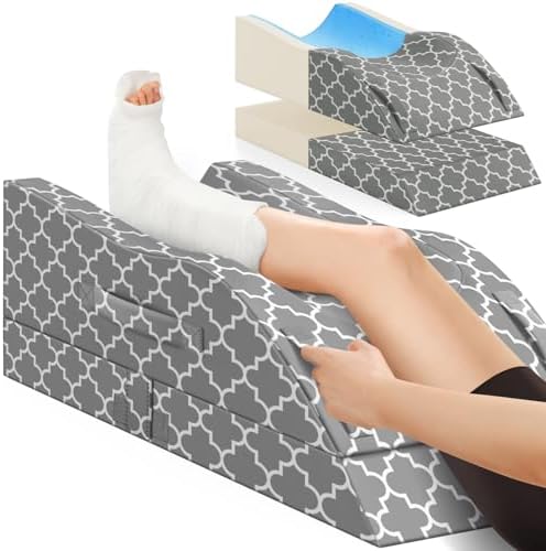 CloudBliss Adjustable Leg Elevation Pillow with Cooling Memory Foam