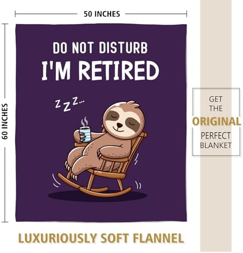 Funny Retirement Gift for Woman Super Soft Throw Blanket 50 X 60