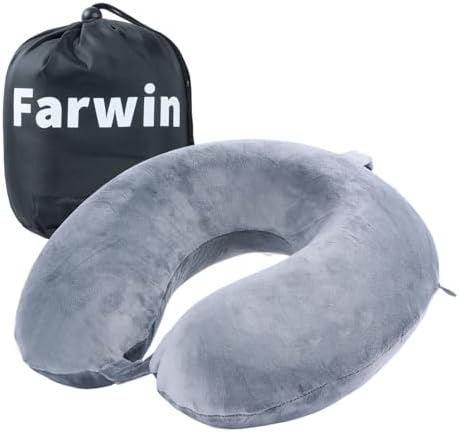 Far win Travel Pillow - Memory Foam Neck Support Pillow