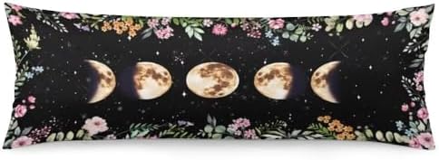 TOKILIAR Moon Phases Body Pillow Cover 20x54 Inches