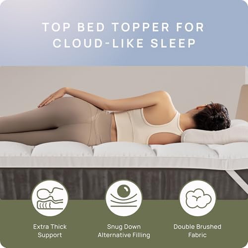 RV Short Queen Mattress Topper - Soft Pillow Top for Camper Beds