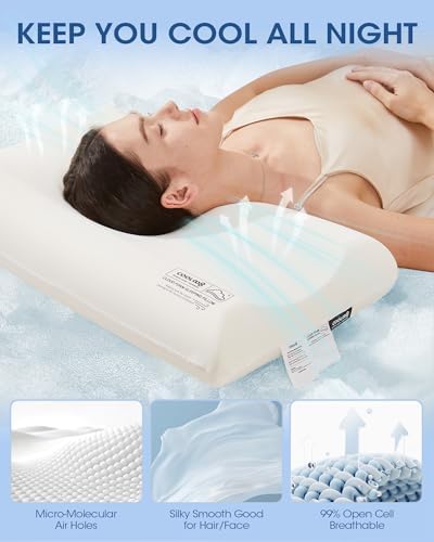 Cooloo8 Memory Foam Pillow Set of 2 for Neck Pain Relief