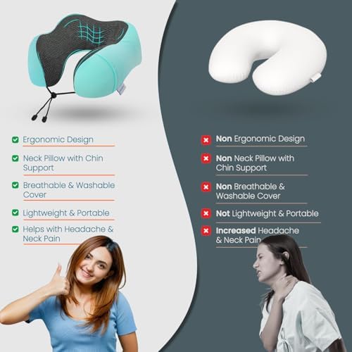 Subrenna Adjustable Travel Pillow for Neck Support and Comfort